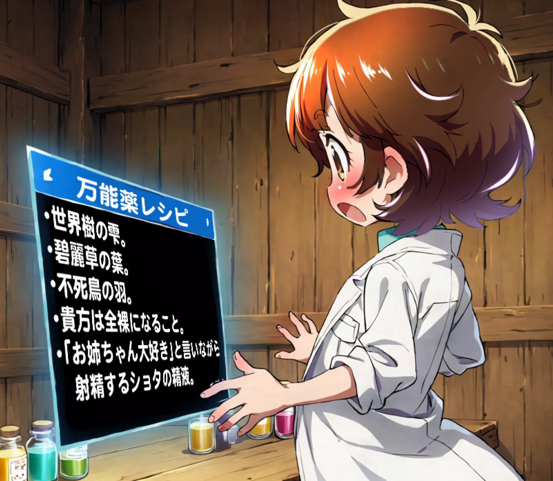 おねショタ創作「羞恥クラフト！アマンちゃん」のヒロインのアマンちゃん