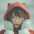 強引に白コートと合わせに来た赤ずきんちゃん 7枚目