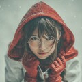 強引に白コートと合わせに来た赤ずきんちゃん 6枚目