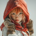 強引に白コートと合わせに来た赤ずきんちゃん 4枚目