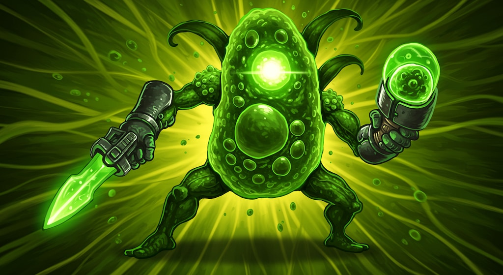 [がぞうどうぞ]緑色植物細胞の戦士