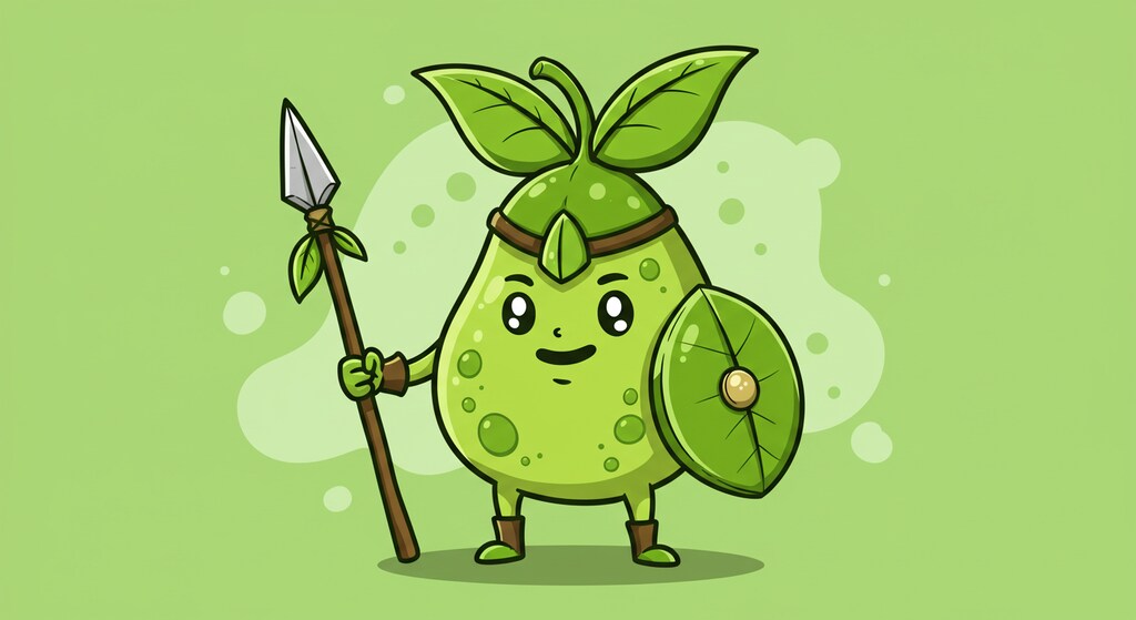 [がぞうどうぞ]緑色植物細胞の戦士