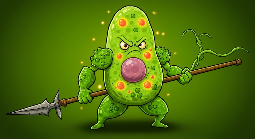 [がぞうどうぞ]緑色植物細胞の戦士