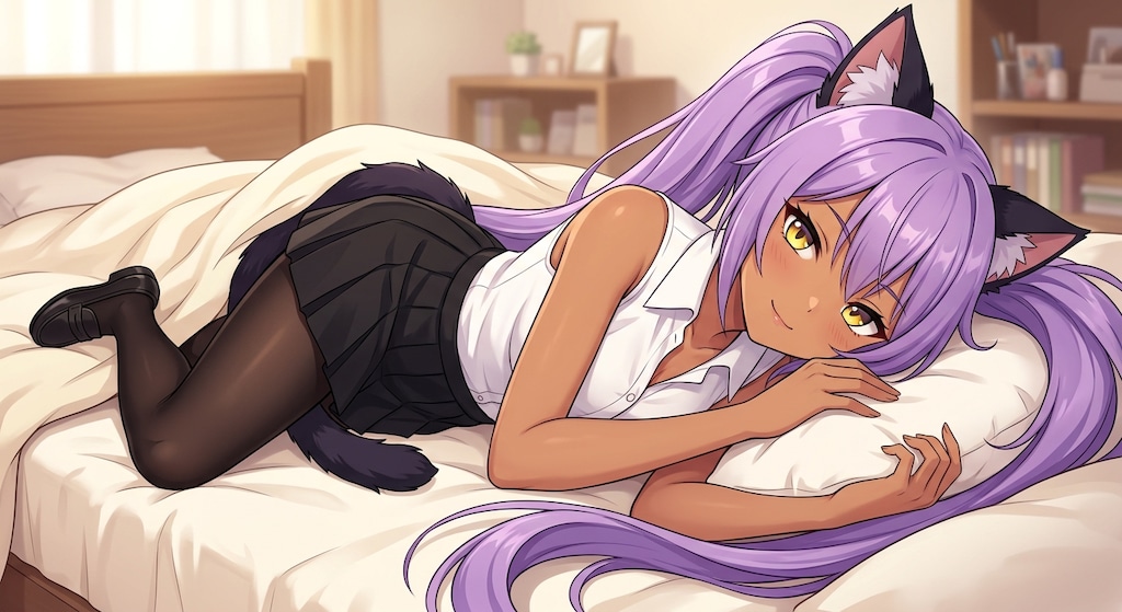 こっちで一緒にねるにゃん♡