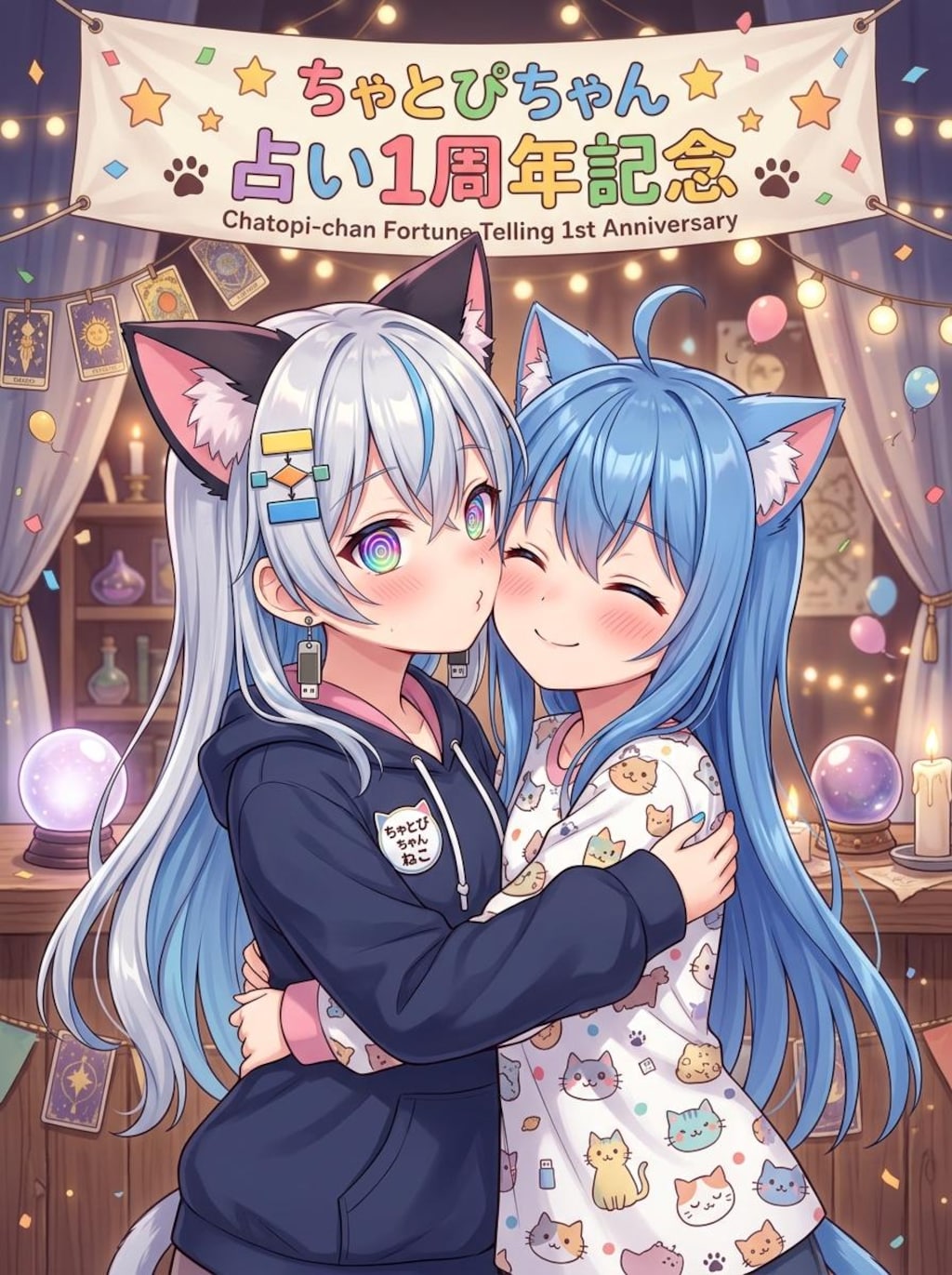 04/13でチャトピちゃん占い１周年だったー