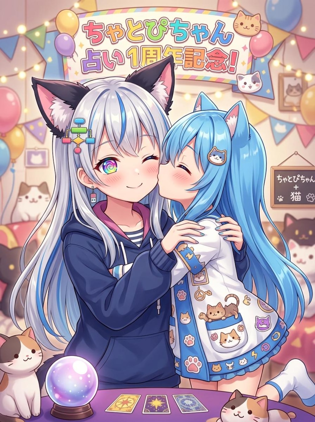 04/13でチャトピちゃん占い１周年だったー