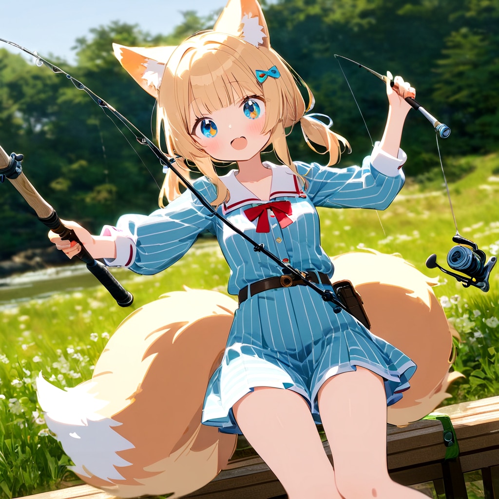 狐に釣り竿 | の人気AIイラスト・グラビア