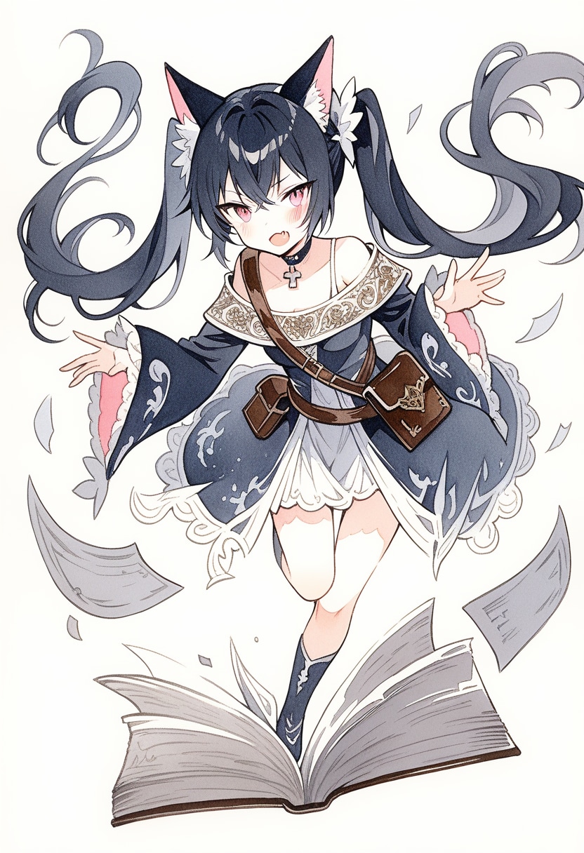 うちの子たちと書物の魔術師 | の人気AIイラスト・グラビア