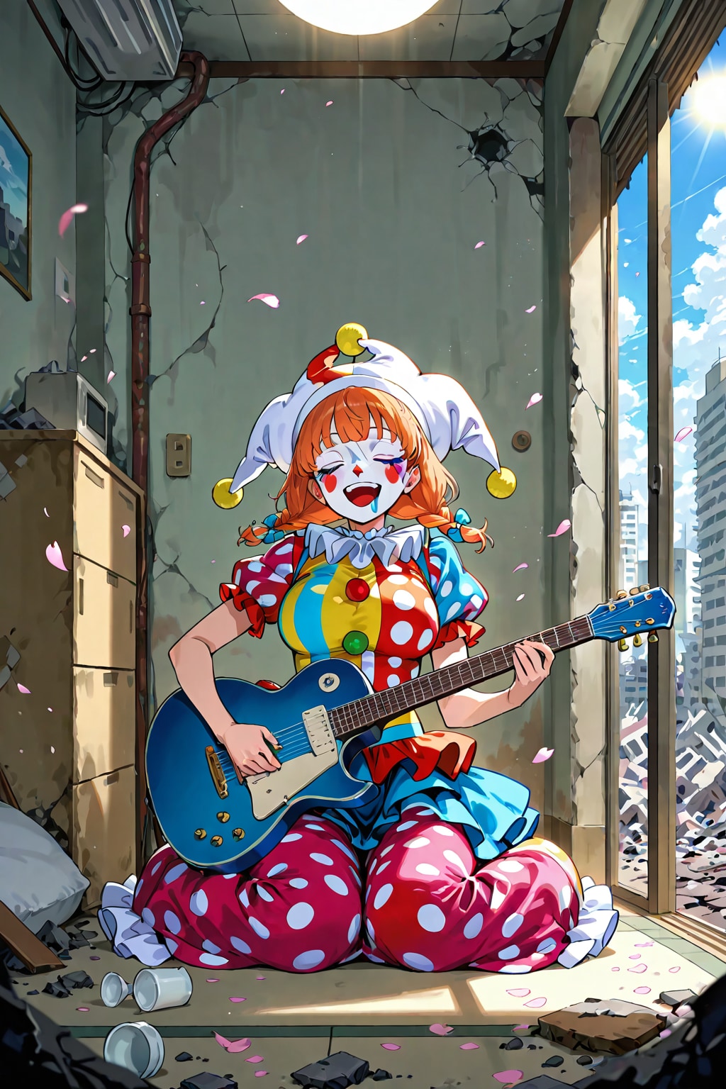 廃墟でぐっすり