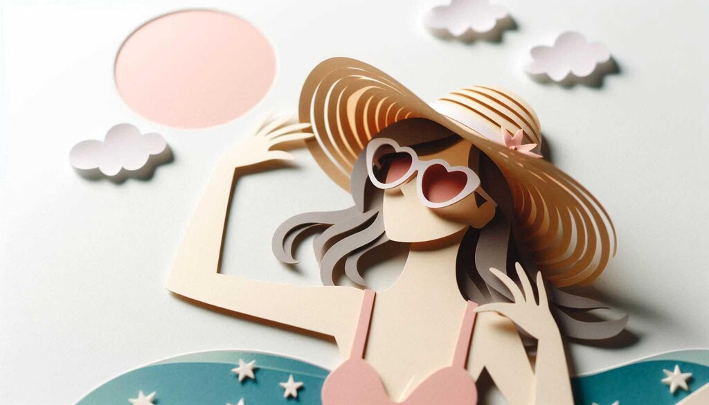 海の日ペーパークラフト