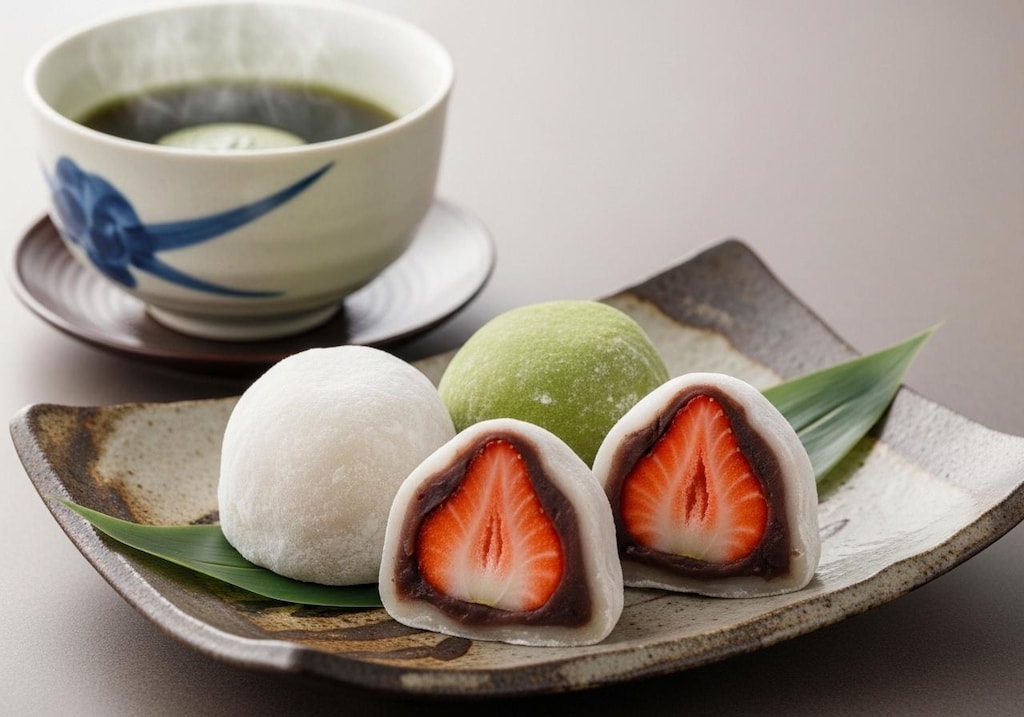 デザートの大福セット