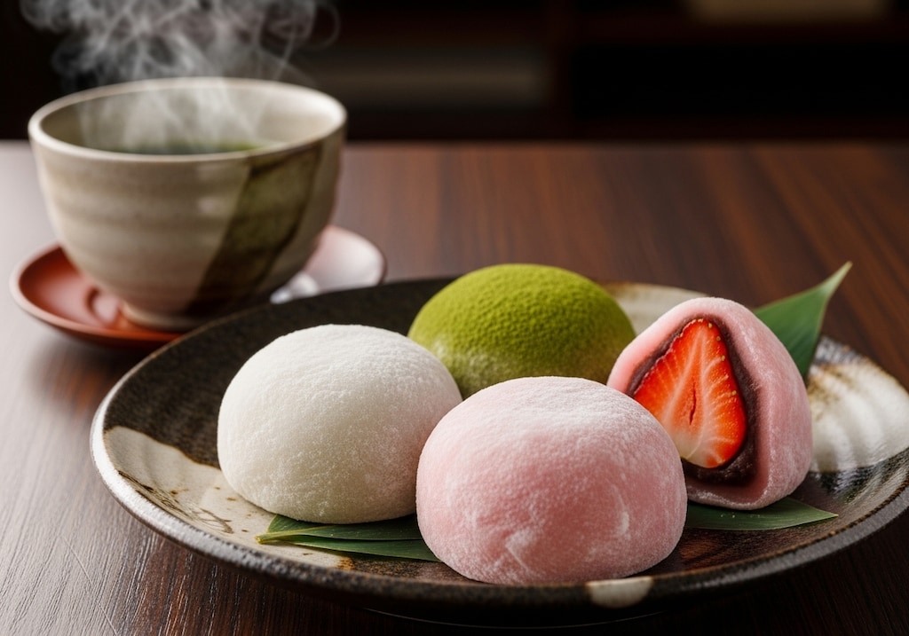 デザートの大福セット