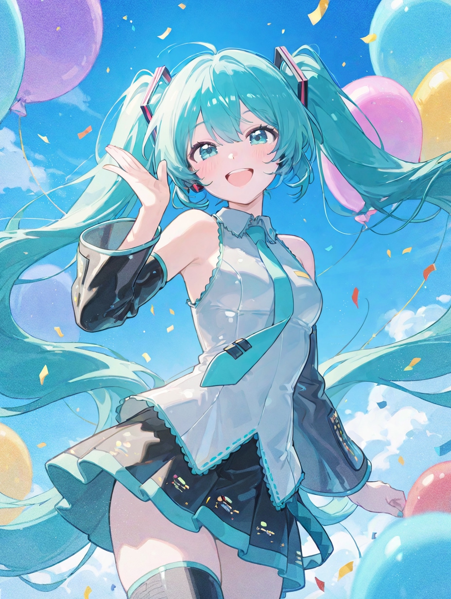 ローソンミクライブのような青空 | の人気AIイラスト・グラビア