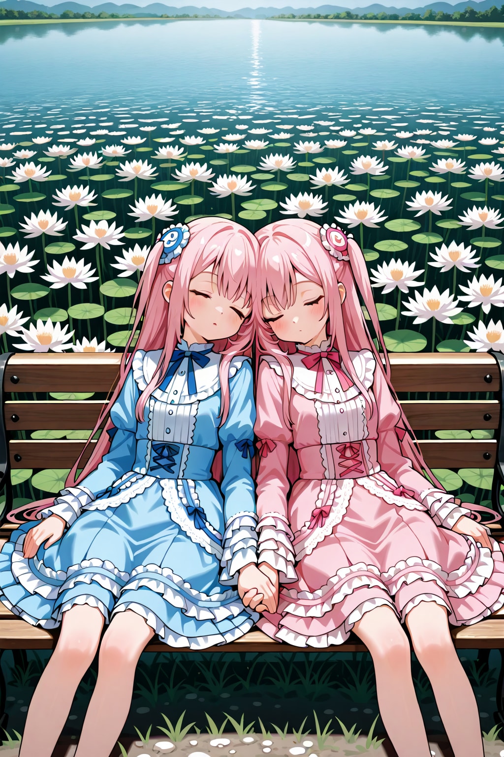 睡蓮と少女たちMOKA | の人気AIイラスト・グラビア