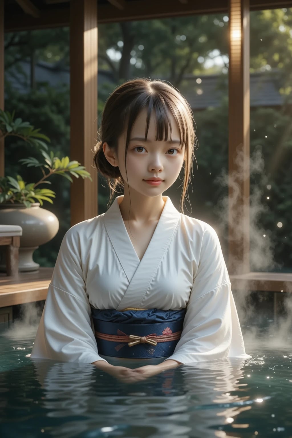 和服で入浴