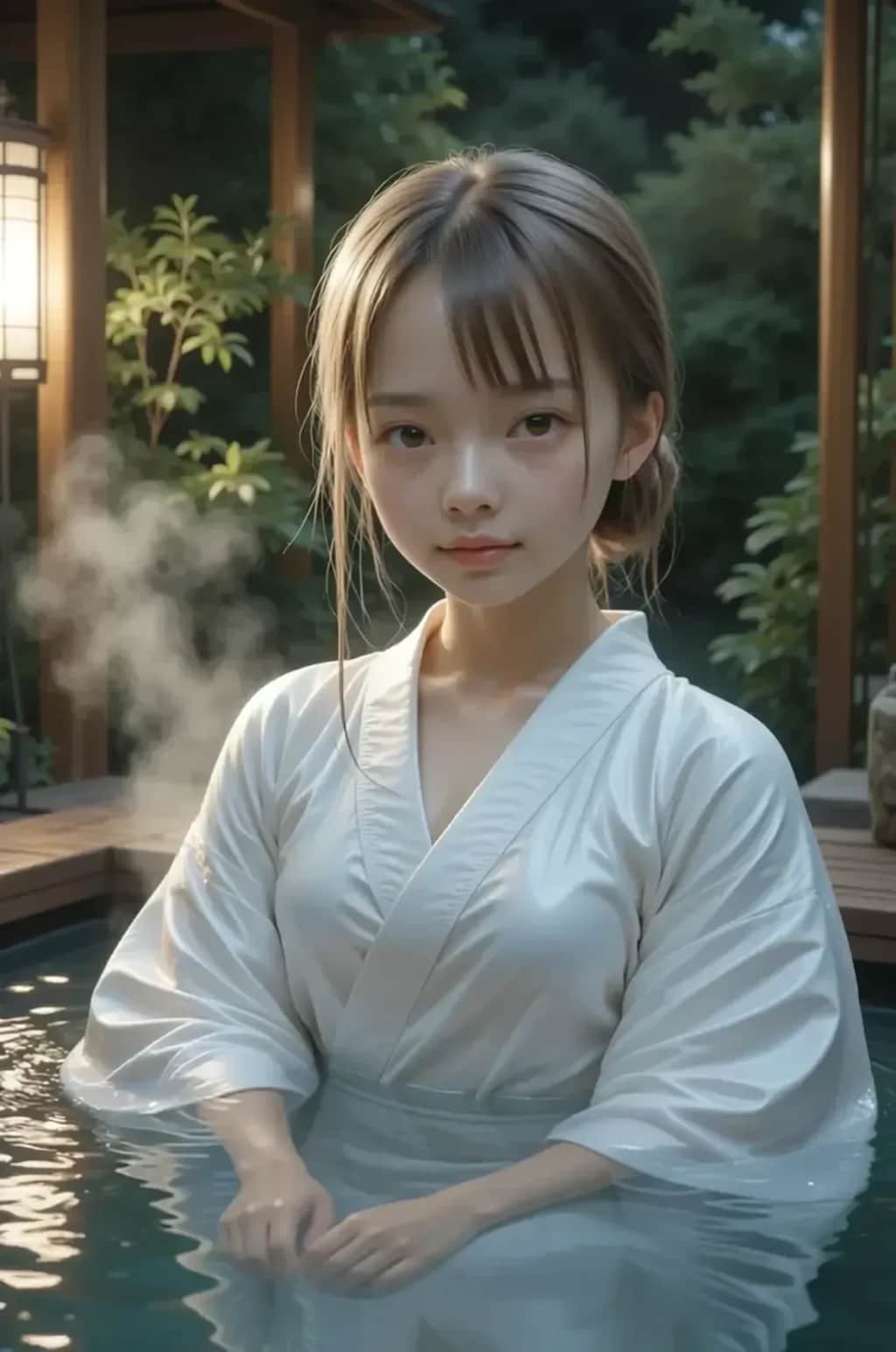 和服で入浴
