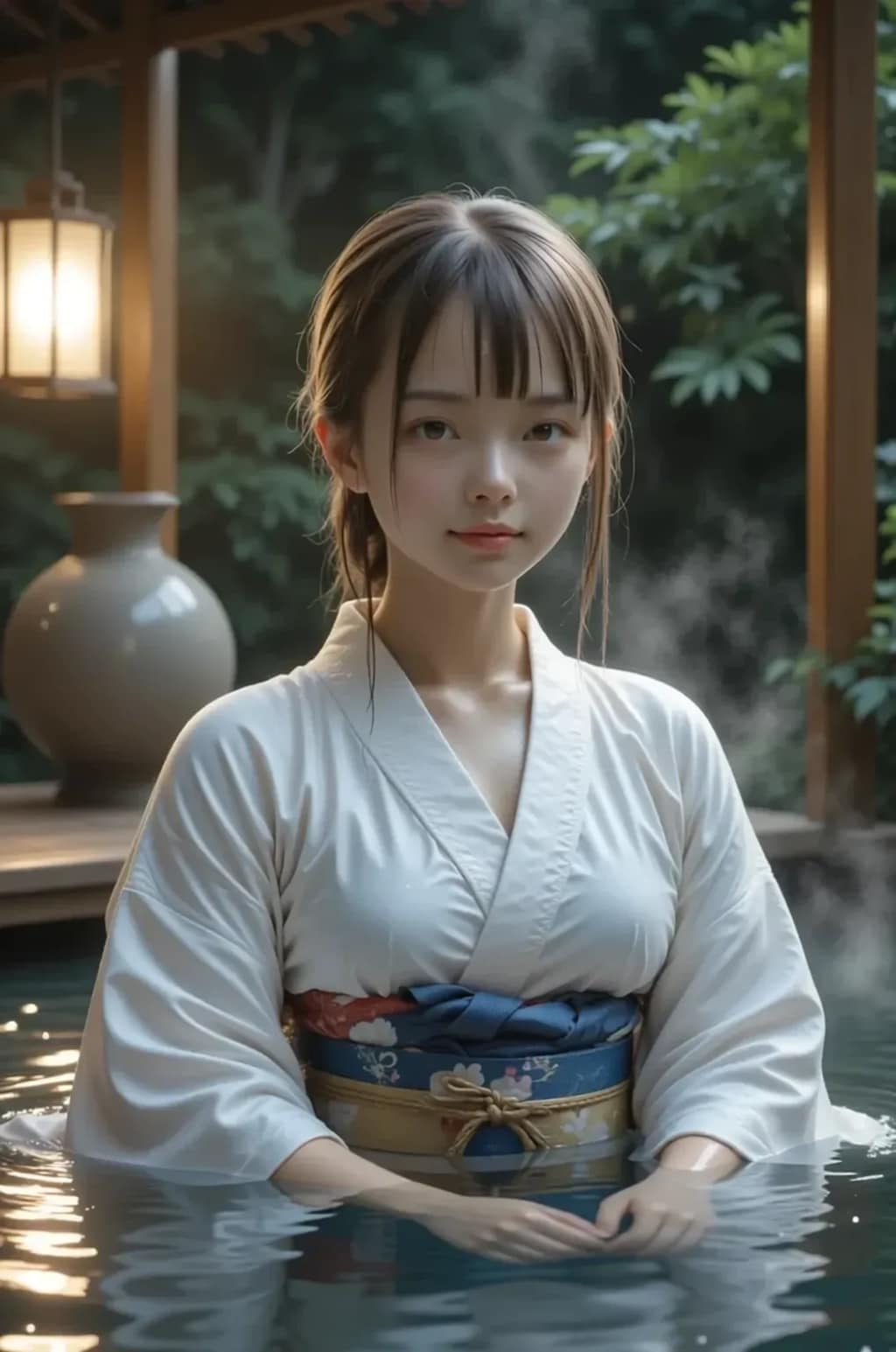 和服で入浴
