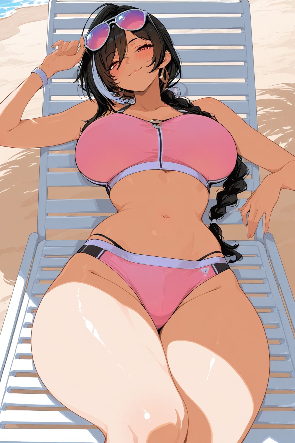 タンクトップビキニのお嬢さん