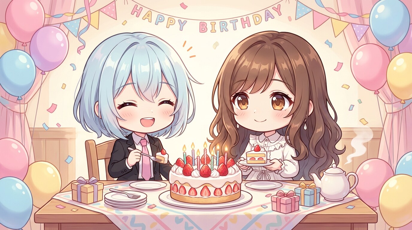 誕生日の2人