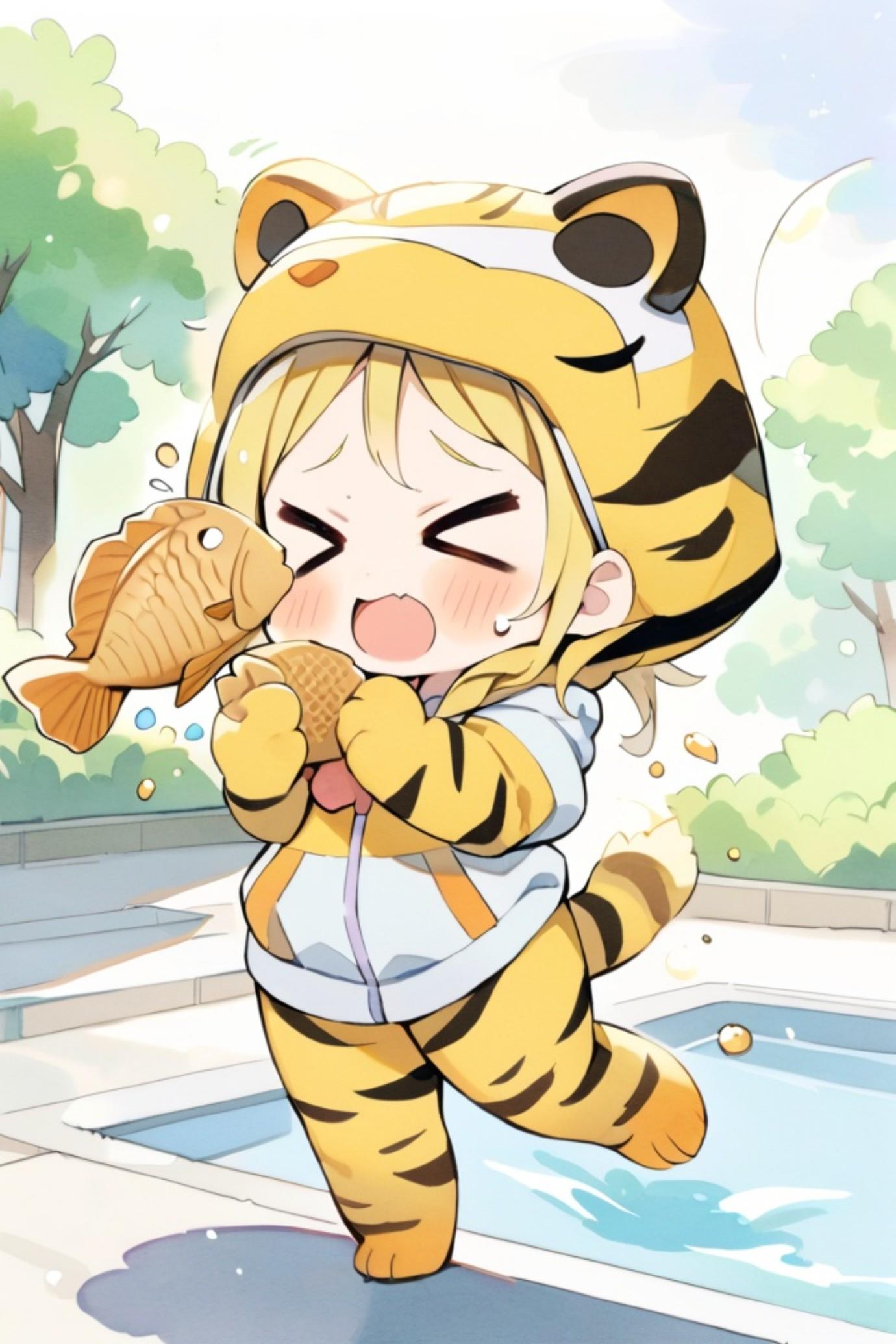 虎娘ちゃんとたい焼き