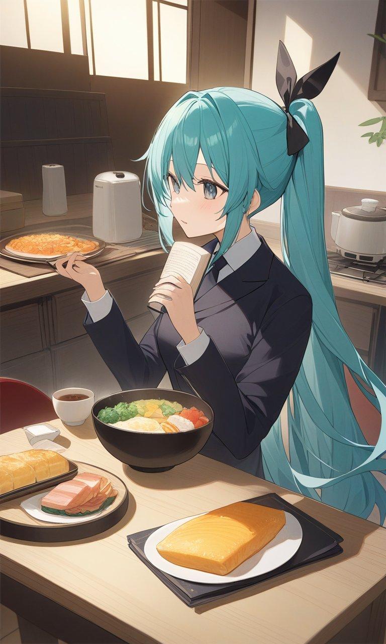 食事中