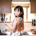 いろんなモデルで裸エプロン6 6枚目