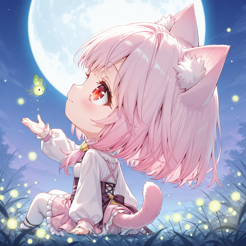 蛍と月