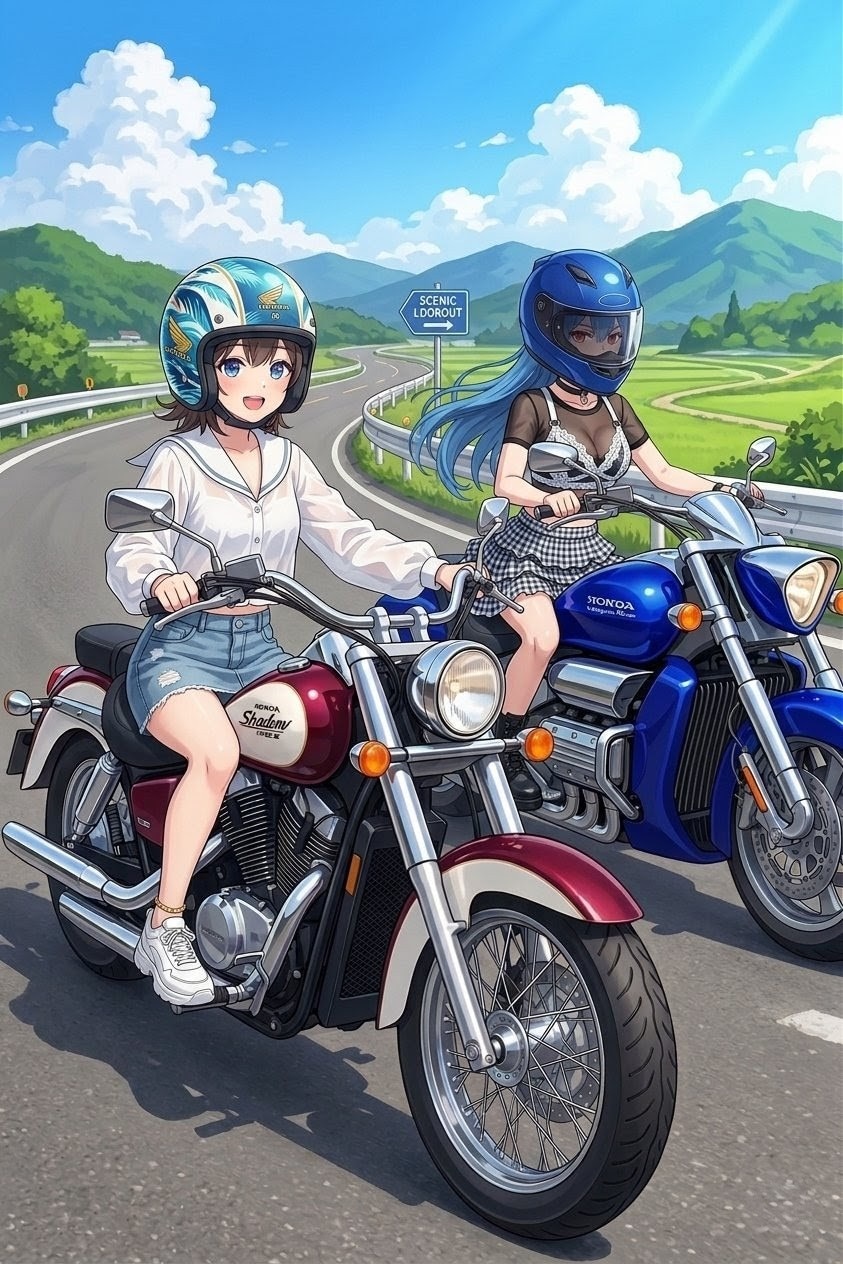バイク乗り本田ちゃんとソラ