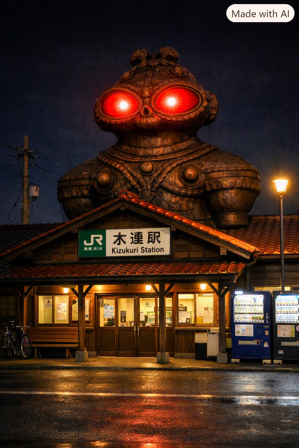 五能線の木造（きづくり）駅