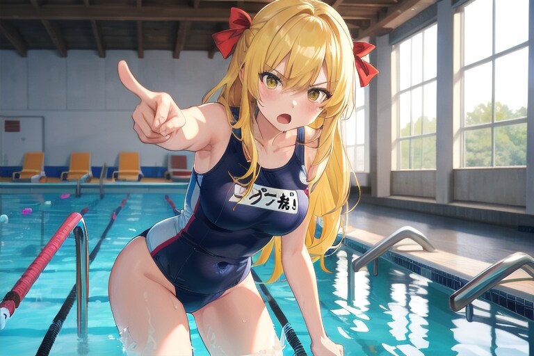 美奈子、泳ぐ！