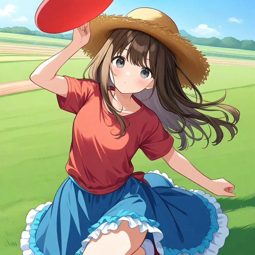 フリスビーと少女