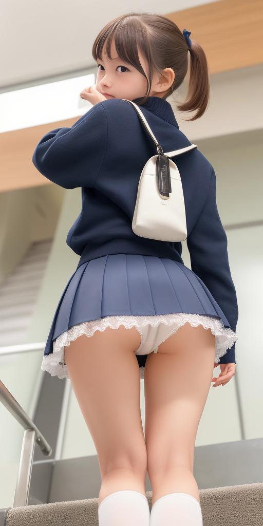 スカートの中を下から9