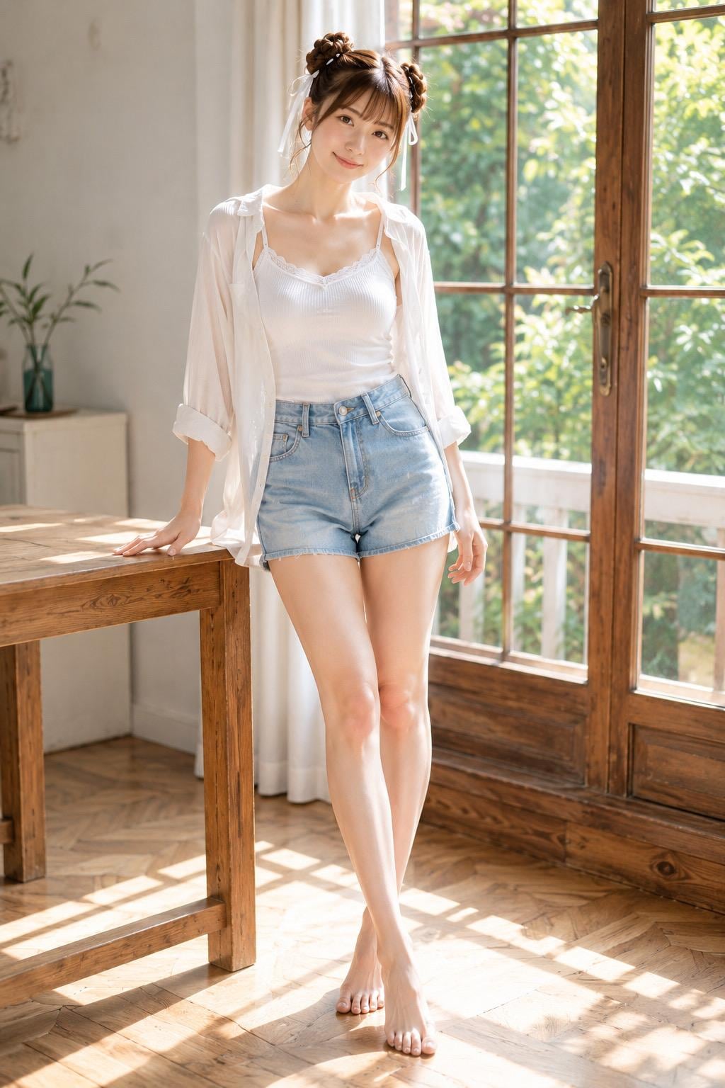 白石ひな : ブラキャミでつくる夏の涼やかコーデ