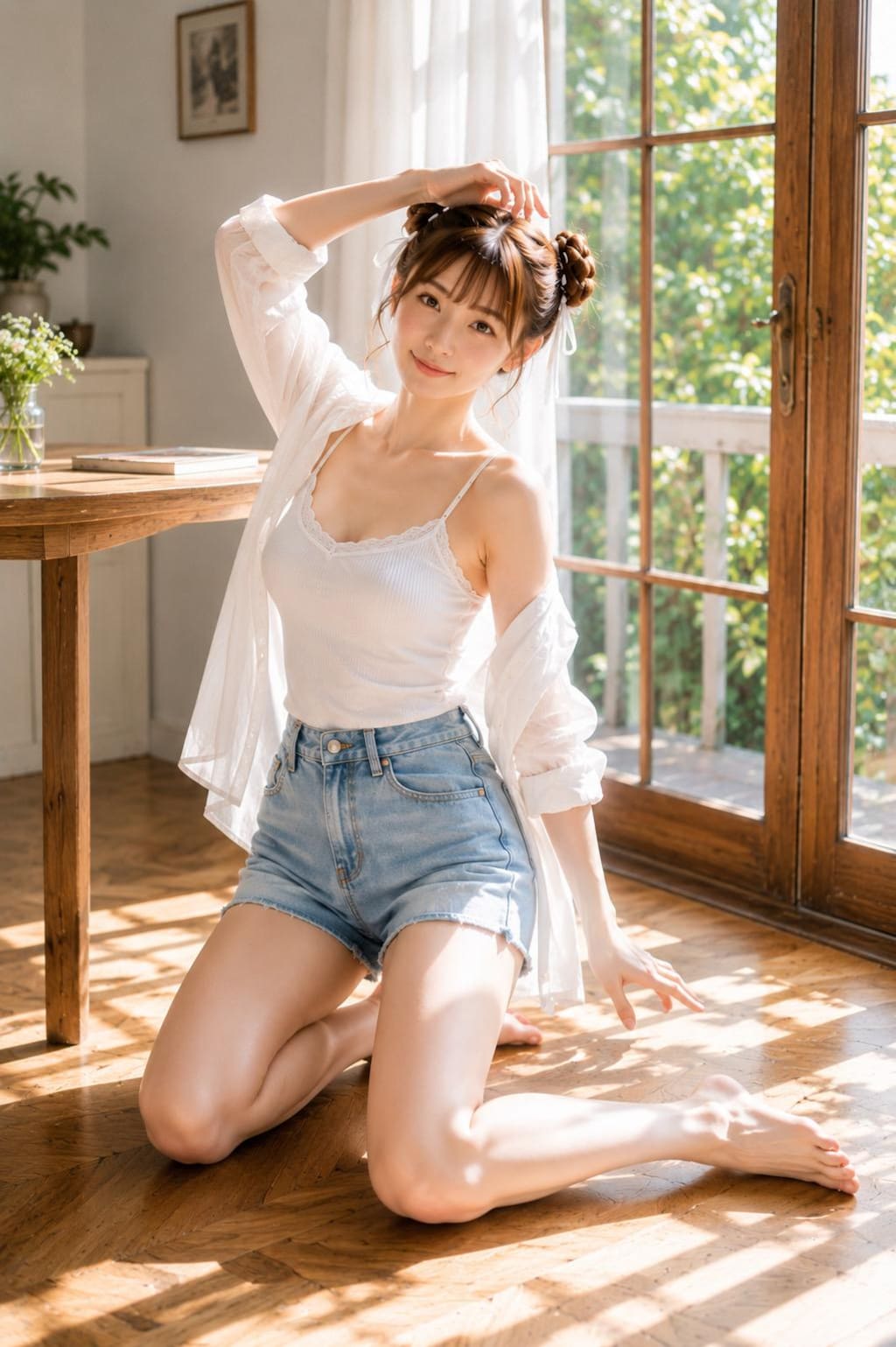 白石ひな : ブラキャミでつくる夏の涼やかコーデ