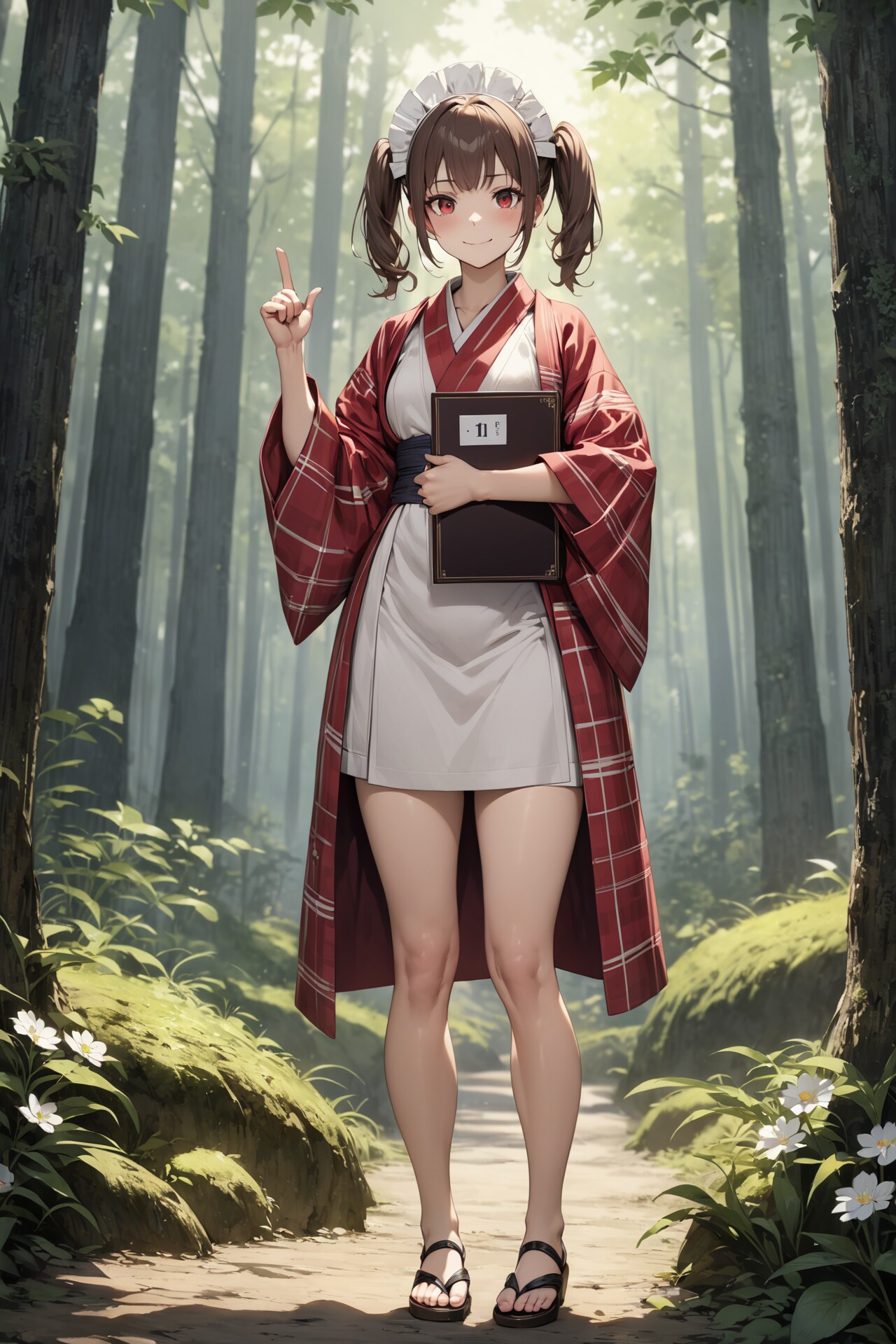 森のミニ丈浴衣ウェイトレスさんX705