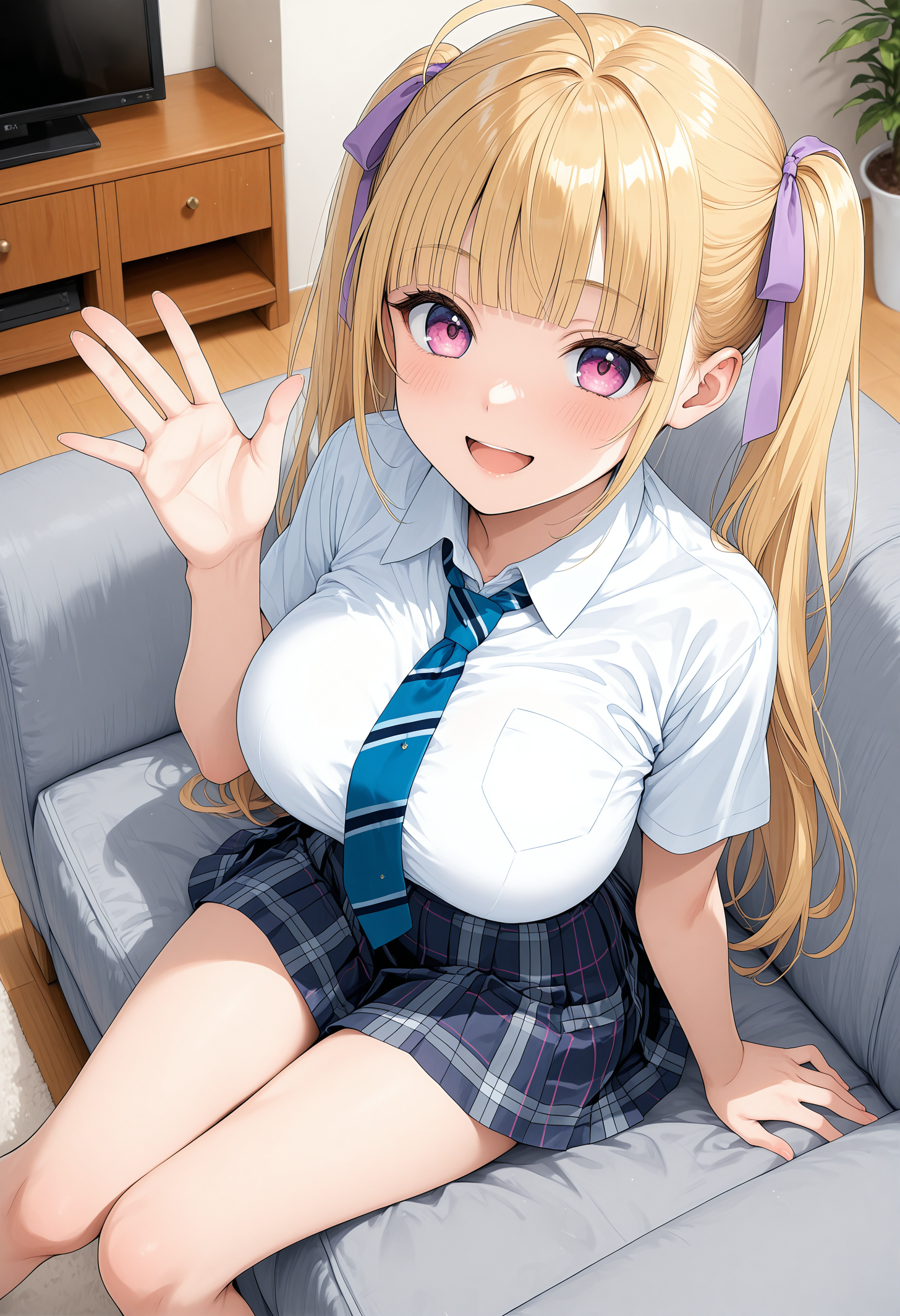 ツインテ制服JK