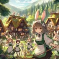 森バニー村の大掃除 5枚目