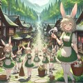森バニー村の大掃除 4枚目