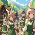 森バニー村の大掃除 2枚目