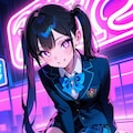 ツインテ制服ネオン 3枚目