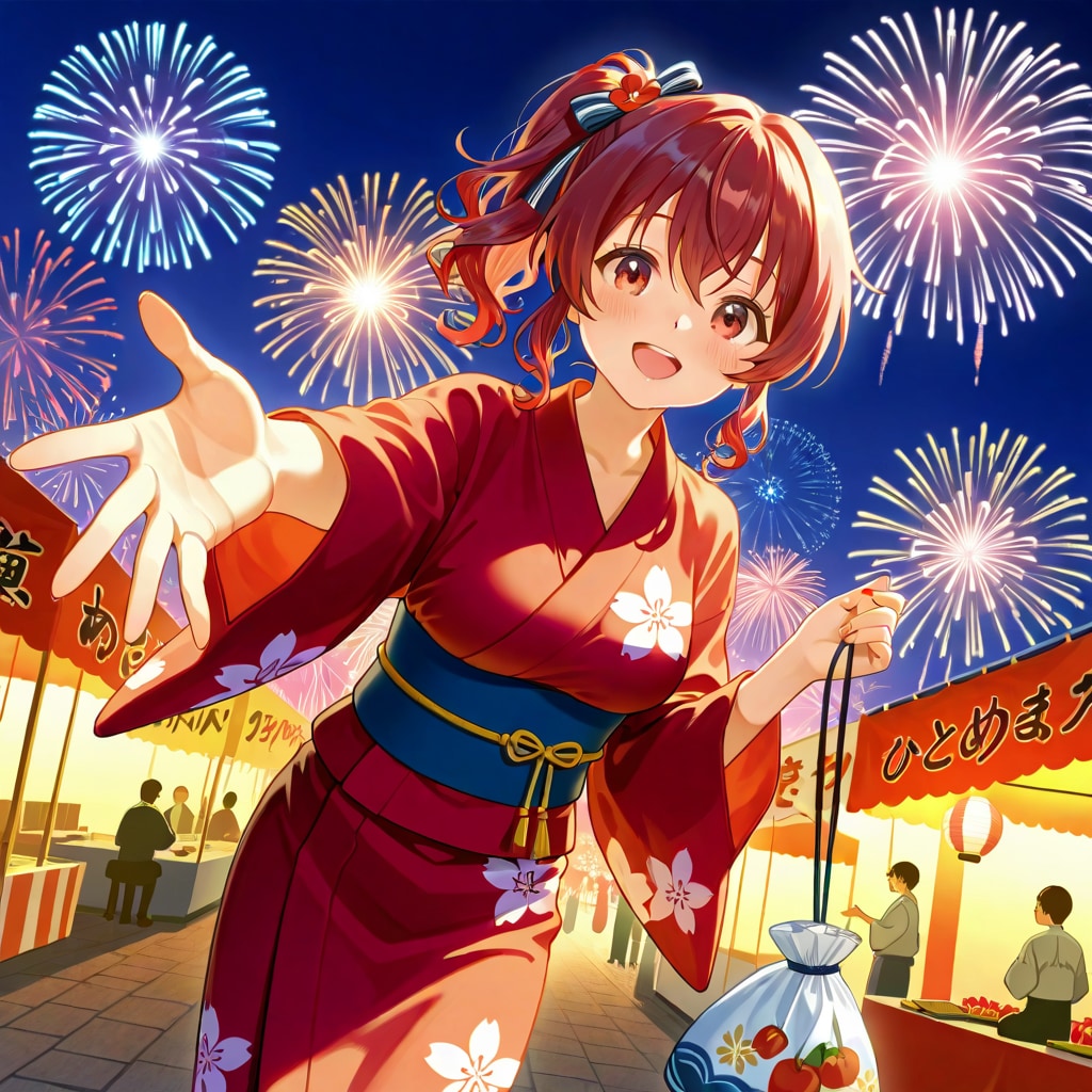 赤リボンちゃんと夏祭り