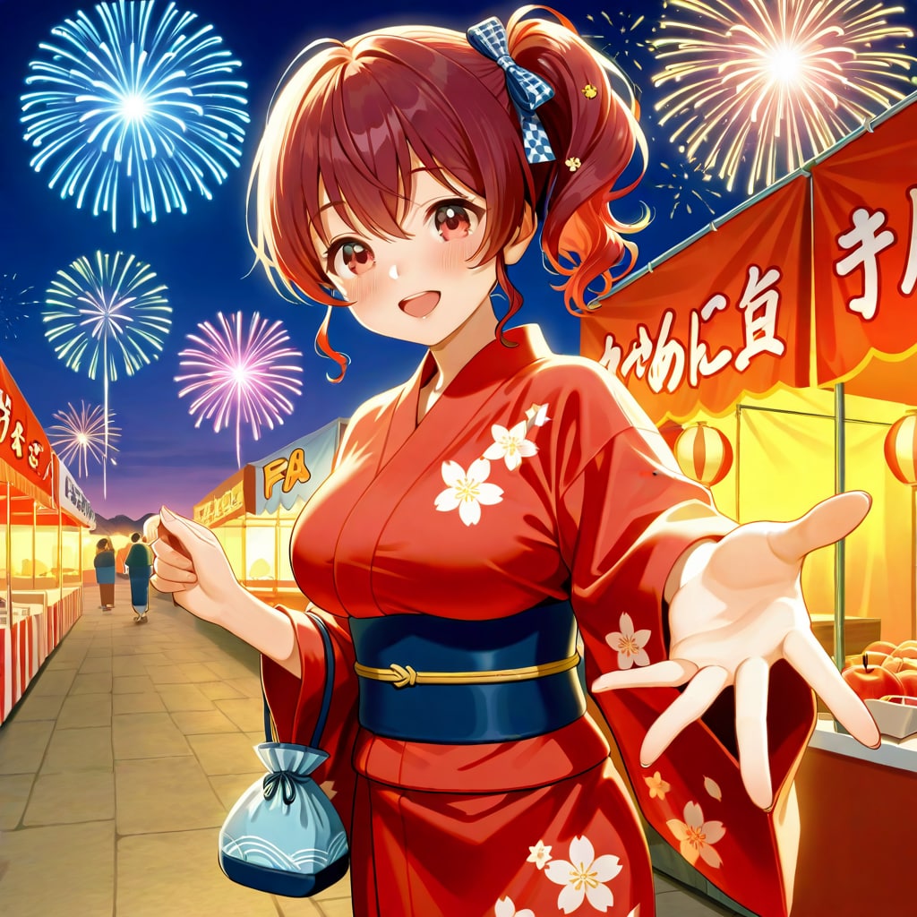 赤リボンちゃんと夏祭り