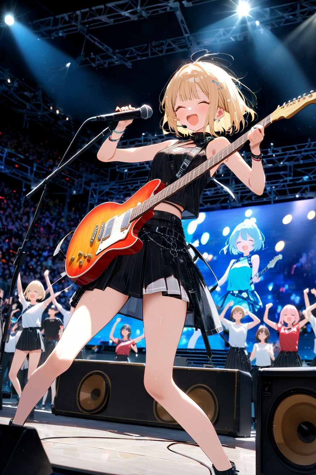 ちちぷい学園ライブ第二ステージ | の人気AIイラスト・グラビア