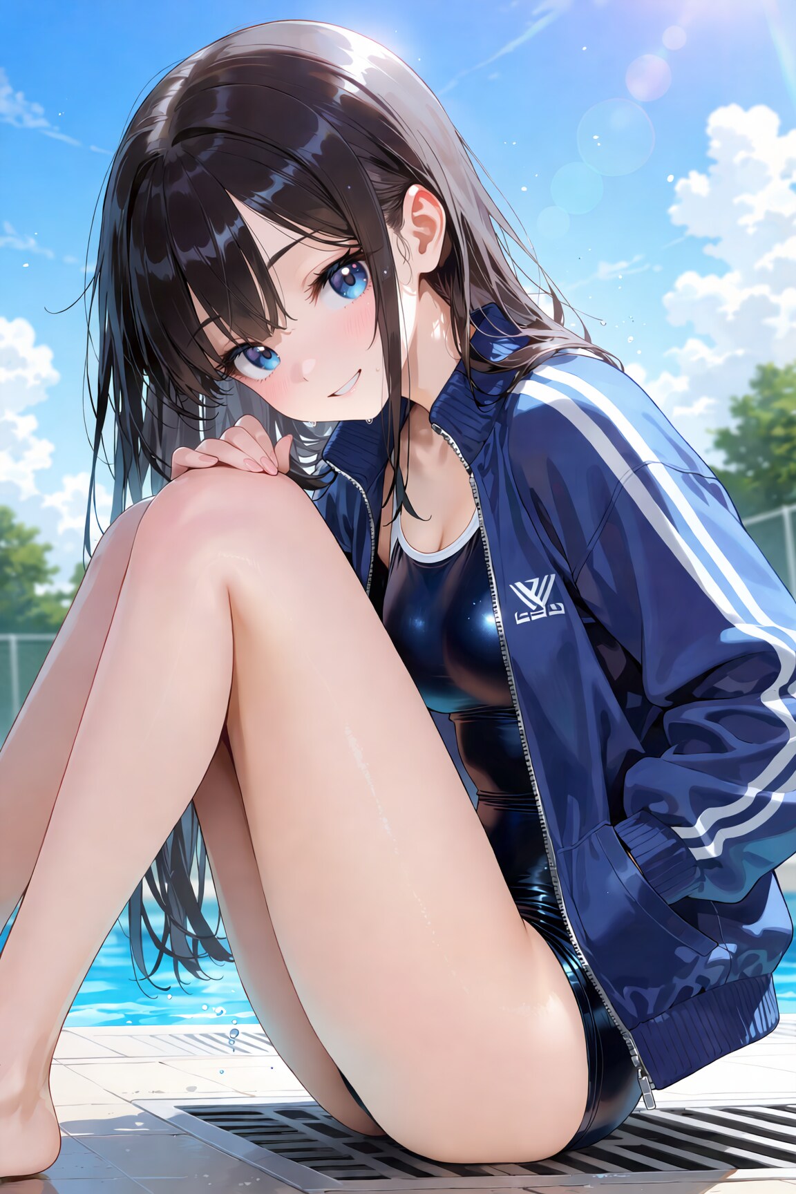 夏のプールサイド・ブルー