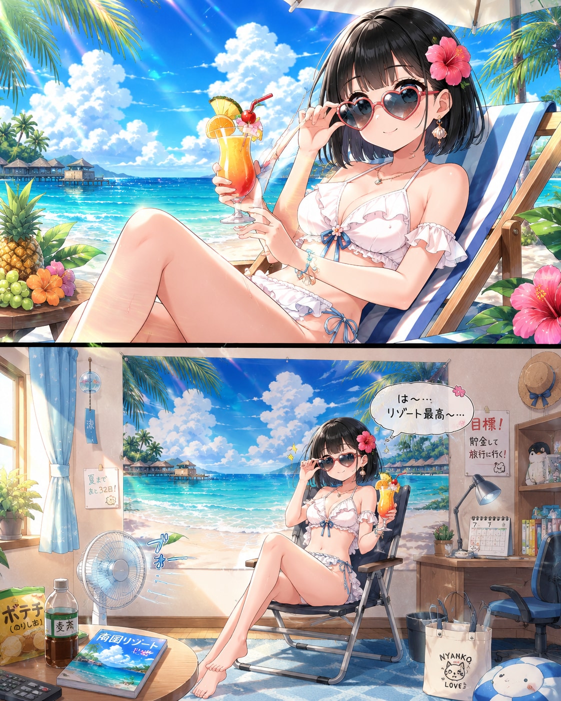 リゾート気分な女の子