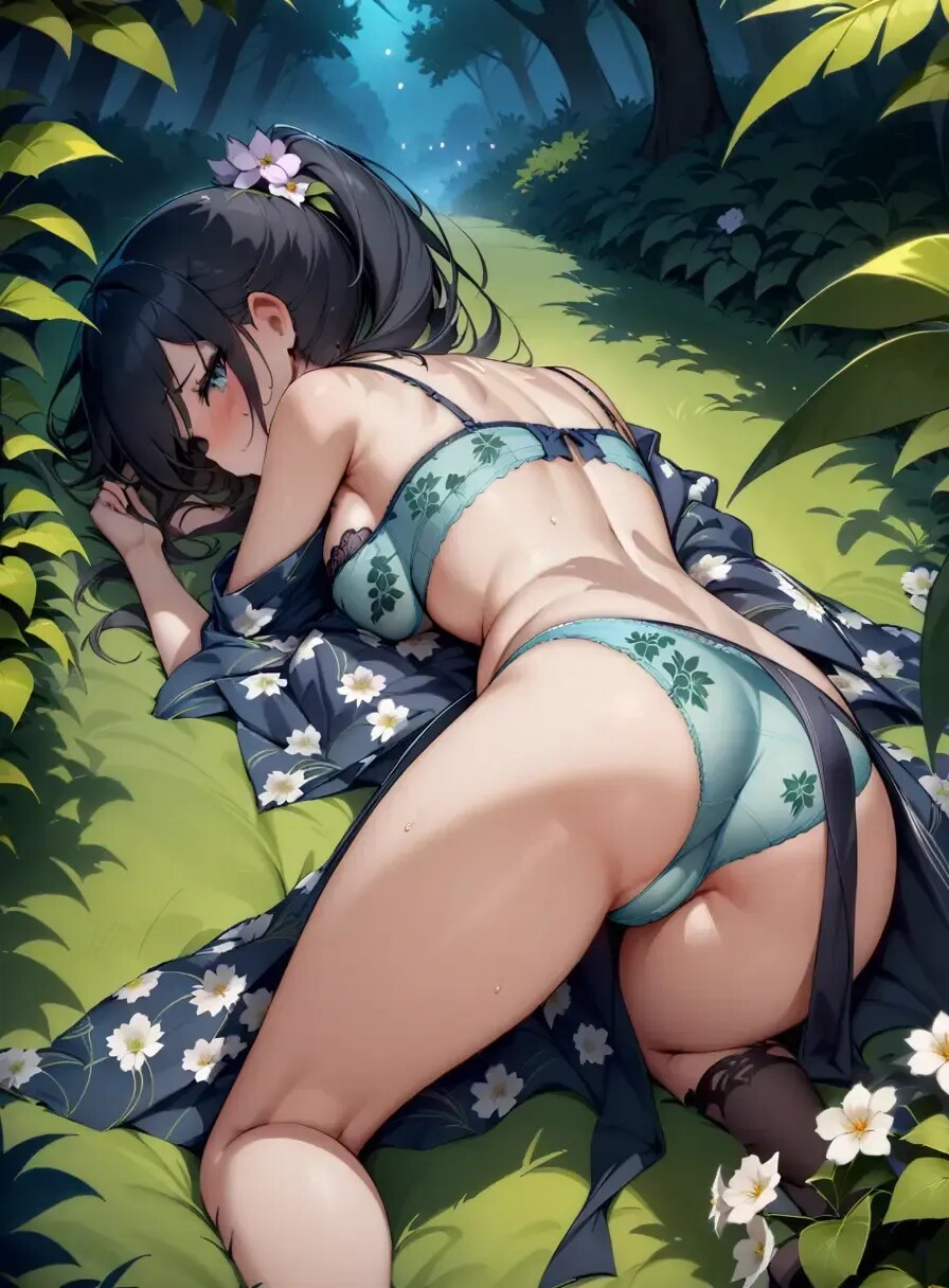乱れた浴衣②