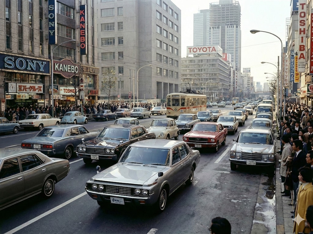 豊かな時代の都会を走るクジラクラウン