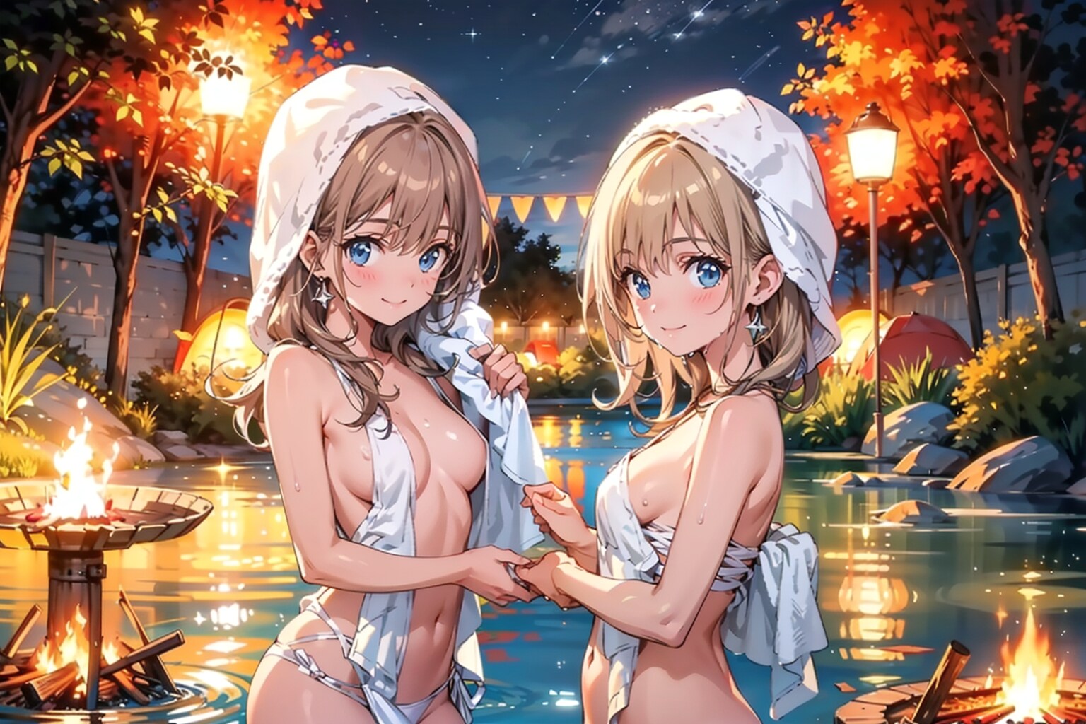神秘的な温泉キャンプ