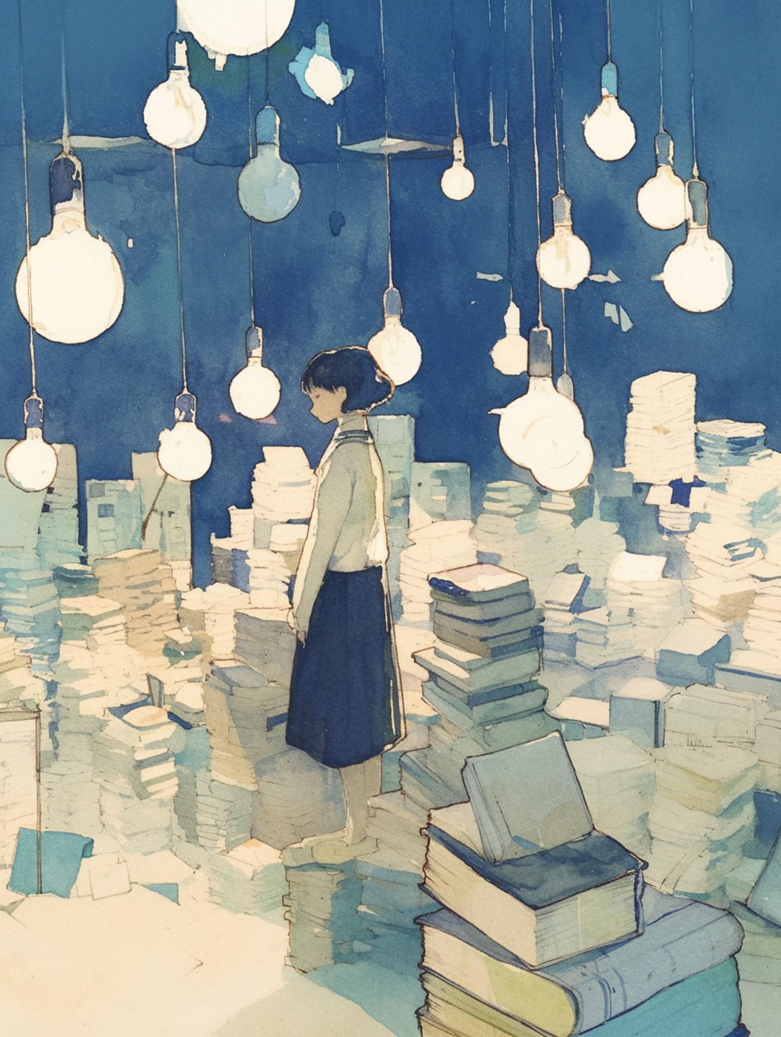 灯下 | の人気AIイラスト・グラビア