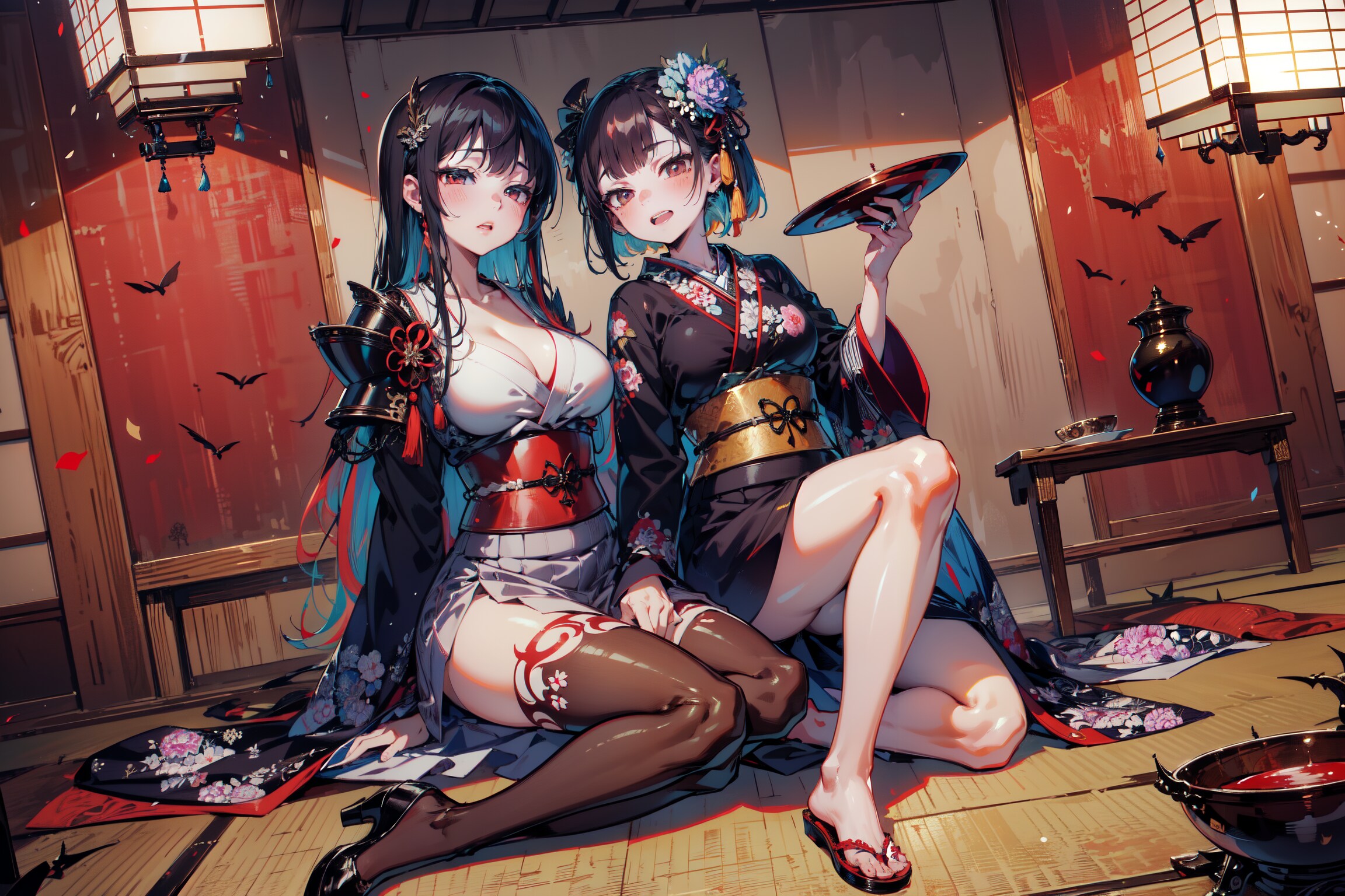 「ほれほれ～。もっと呑まんか～。」「ほえぇ～・・？」